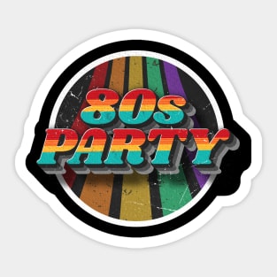 80's Party Vintage Sticker